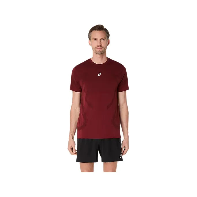 Asics Road Seamless Top - Dark Red Planet