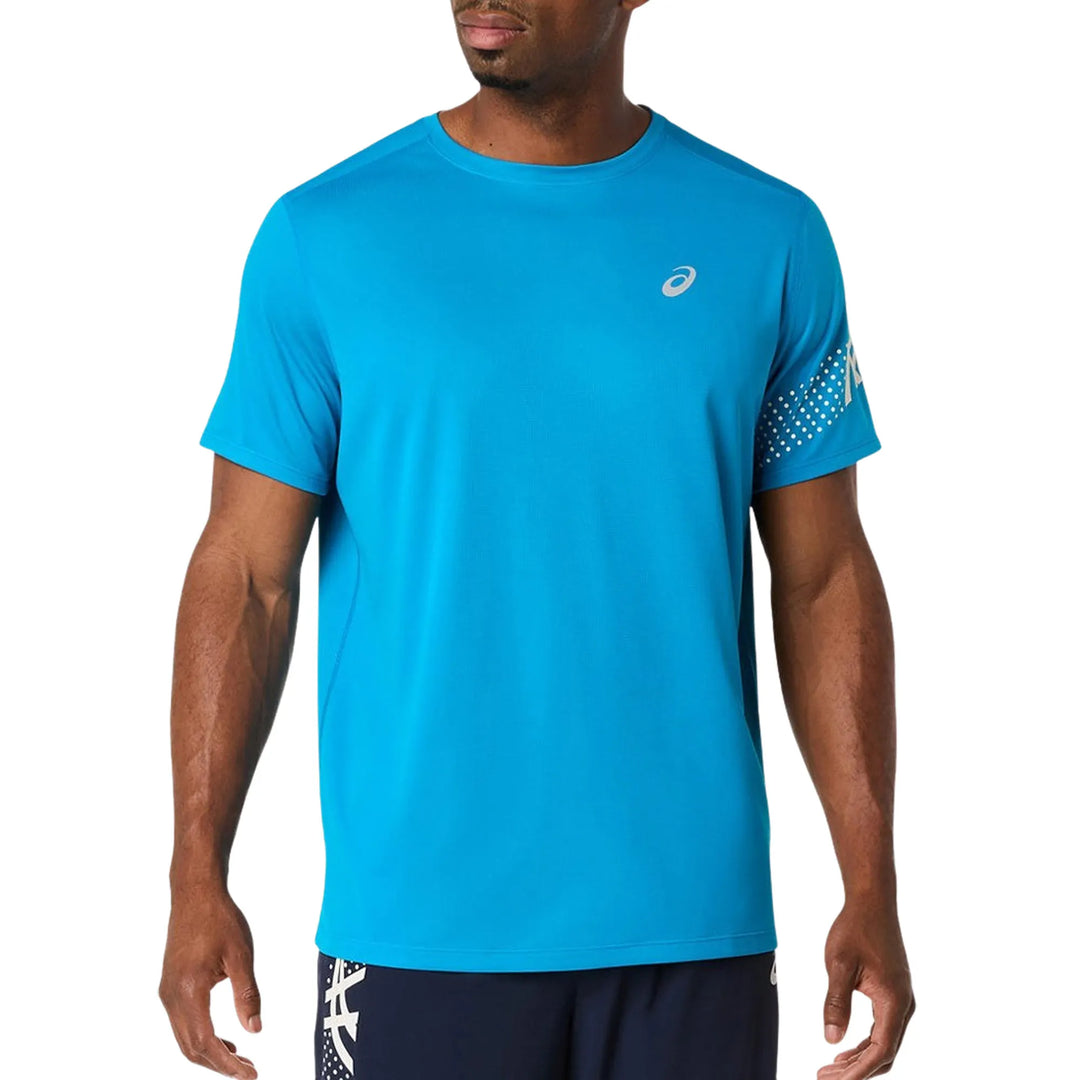 Asics Icon Short Sleeve Top - Aegean Blue/Cream