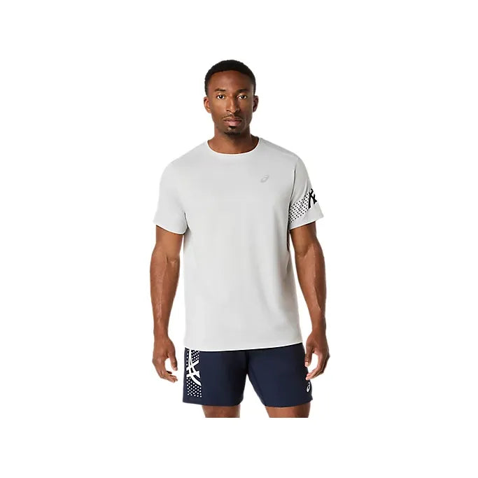 Asics Icon Short Sleeve Top - Cream/Navy