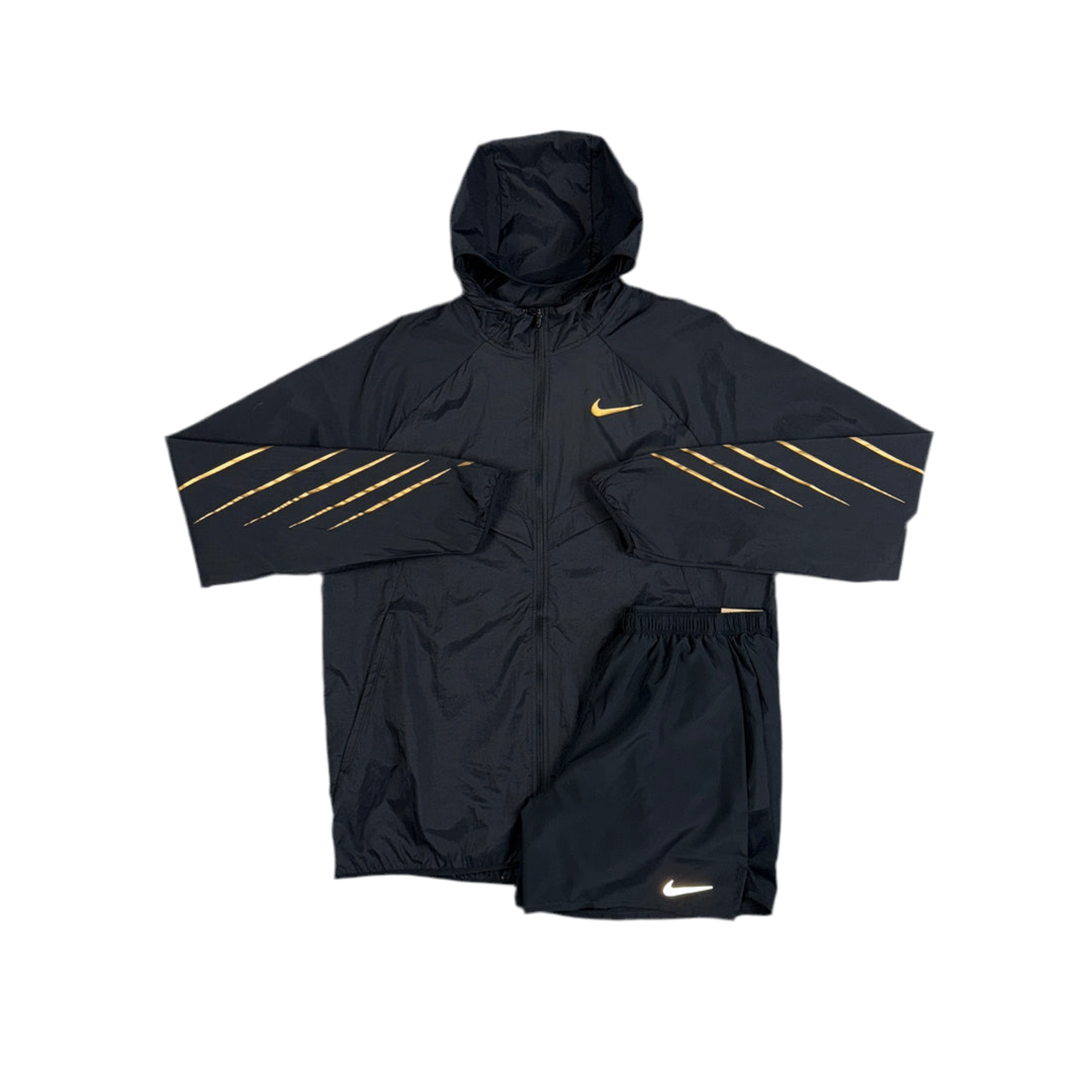 Nike - Gold Stripe Jacket / Challenger Shorts Set