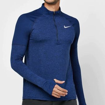 Nike - Navy Element Half Zip Running Top