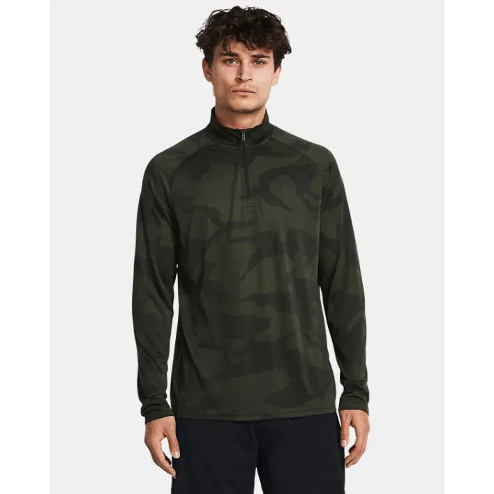 Under Armour - Khaki Green Jacquard Q ZIP