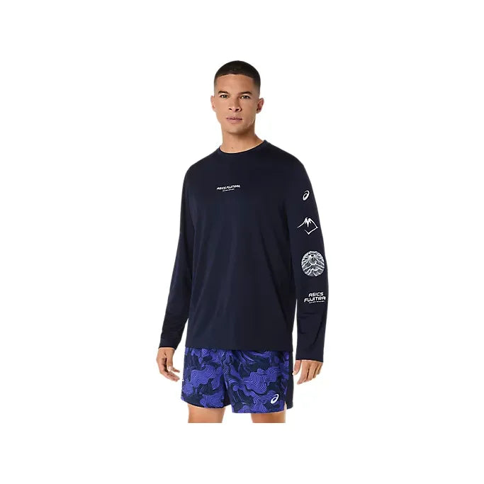 Asics Fujitrail Logo Long sleeve T-shirt - Midnight Navy