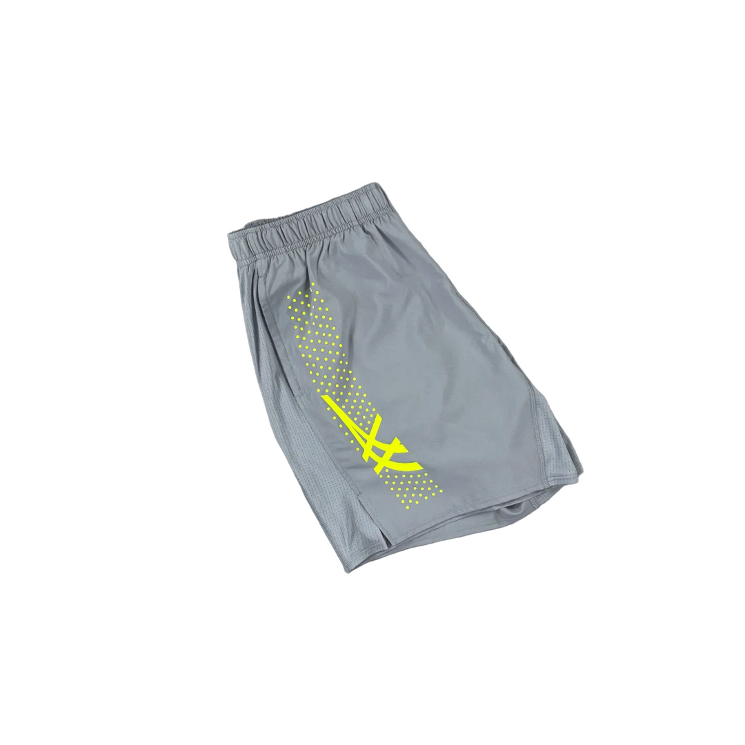Asics Icon Woven Shorts - Grey/Neon
