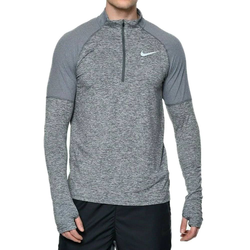 Nike - Grey Element Half Zip Running Top