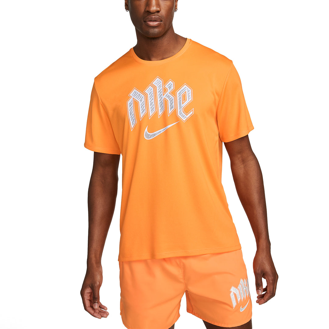 Nike Dri-FIT Run Division Miler Short-Sleeve Running Top - Orange