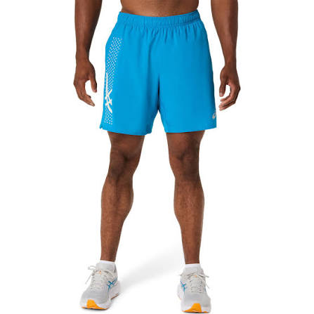 Asics Icon 7inch Shorts - Aegean Blue/Cream