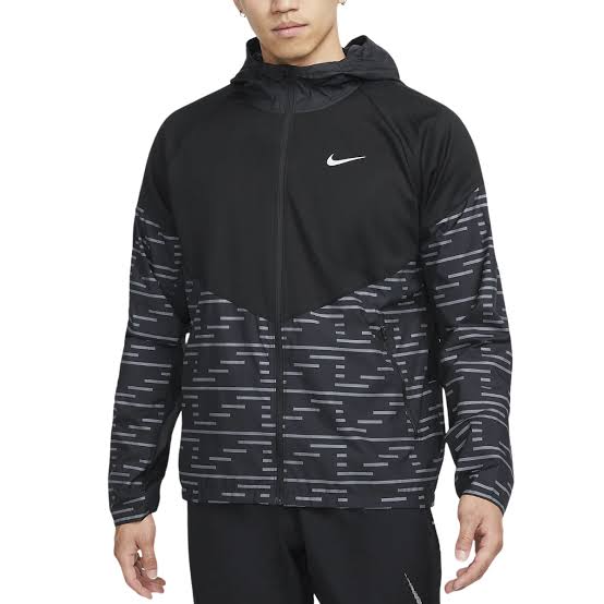 Nike Reflective Miler Repel Windrunner Running Jacket - Black