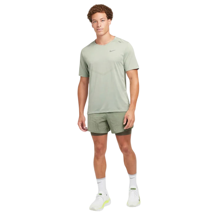 Nike Stride Dri-FIT ADV Short-Sleeve Running Top - Olive