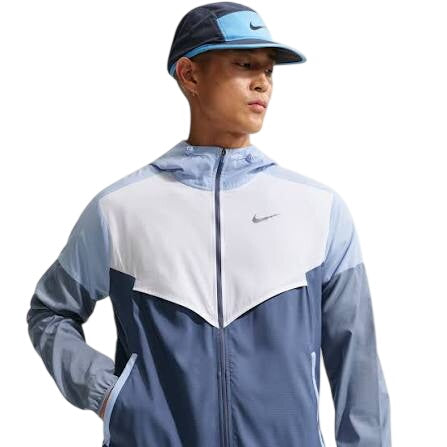 Nike Impossibly Light Windrunner Running Jacket - White/Diffused Blue