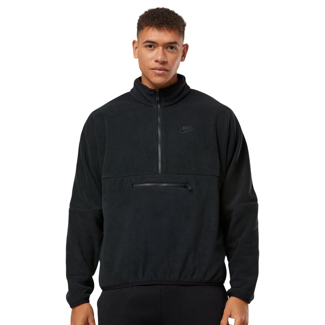 Nike Club Fleece Polar Fleece Half Zip - Black