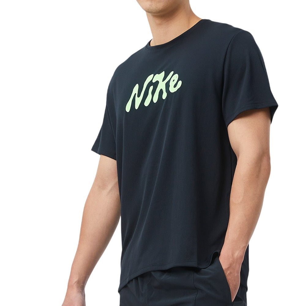 Nike Dri-FIT UV Miler Studio Short Sleeve Running Top - Black