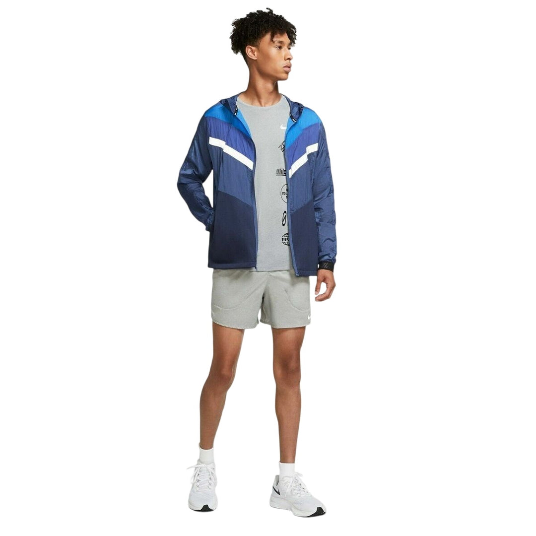 Nike Windrunner Wild Run Windbreaker Running Hooded Jacket - Blue