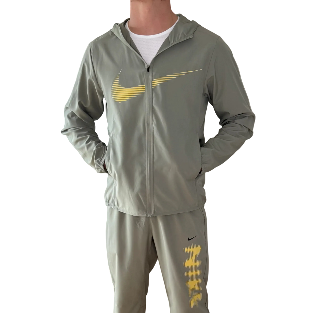 Nike Dri-Fit Form HD Swoosh Windrunner Jacket - Khaki/Yellow
