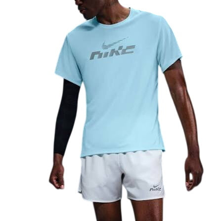 Nike Miler Flash Dri-FIT UV Short-Sleeve Running Top - Baby Blue